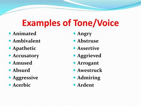 Examples Of Tone Gambaran