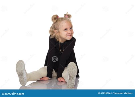 Cute Little Girl In Black Dress Stock Photo Image Of Toddler Black