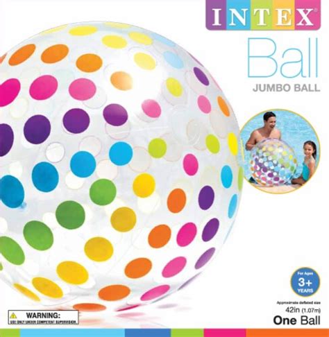 Intex Jumbo Inflatable Big Panel Colorful Polka Dot Giant Beach Balls