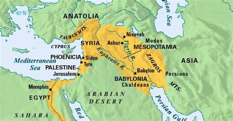 Map Of Ancient Assyrian Empire