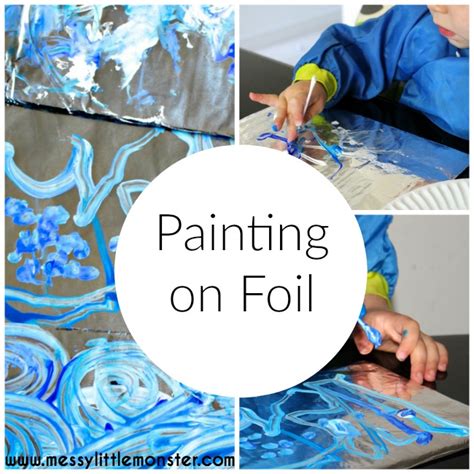 Painting On Foil An Easy Art Activity Inspired By Van Gogh Messy