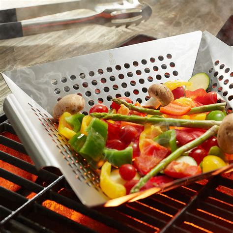 Vegetable Grilling Basket Stainless Steel By Pure Grill Mix Wholesale