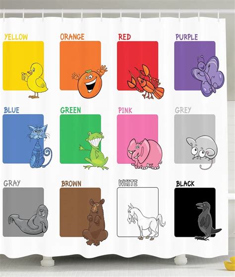 Educational Color Cards For Kids Art Nursery Bathroom Cute