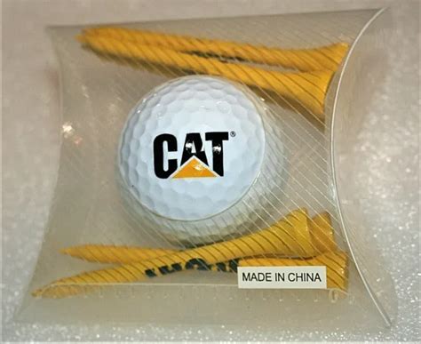 CAT CATERPILLAR TRACTOR Heavy Equipment Nike Golf Ball Tee Promo Set