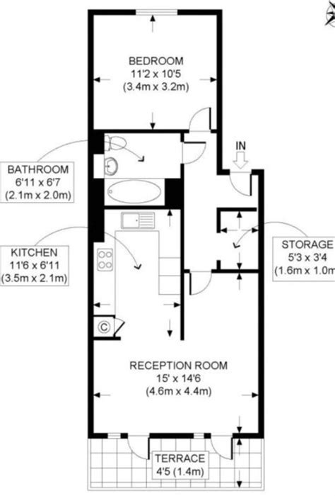 500 Sq Ft Apartment Floor Plan 2 Bedroom