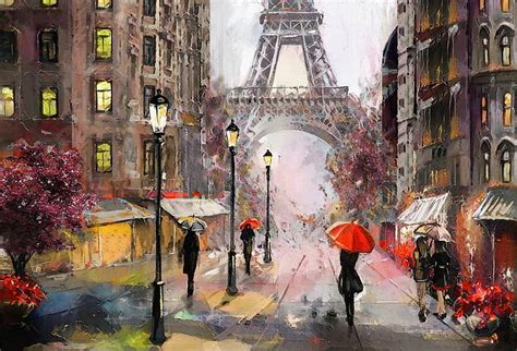 Paris In The Rain Paintings Paris Rain Hd Wallpaper Pxfuel