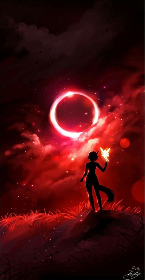The Eclipse Ryky Deviantart Red Wallpaper Anime Scenery Wallpaper