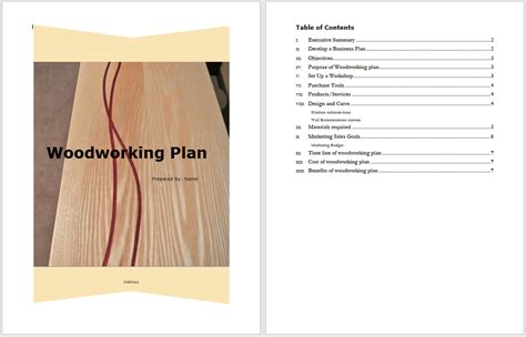 Woodworking Plan Template Word Templates For Free Download