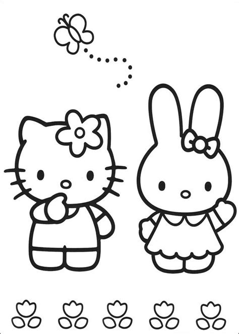 Free hello summer coloring page printable. Hello Kitty and Friends Coloring Pages - Slim Image