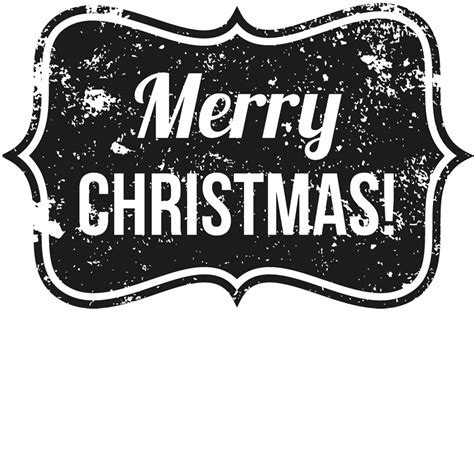 Distressed Merry Christmas Badge Rubber Stamp Christmas Rubber Stamps