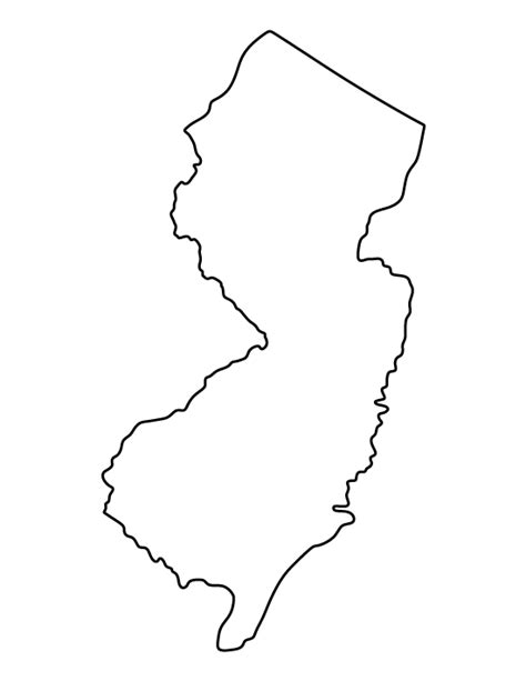 Printable New Jersey Template