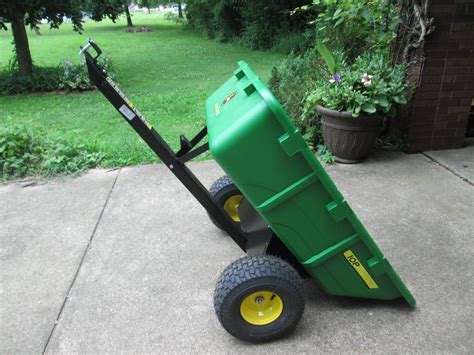 Ft Cu Tow Behind Poly Utility Cart John Deere Lb Lawn Tractor