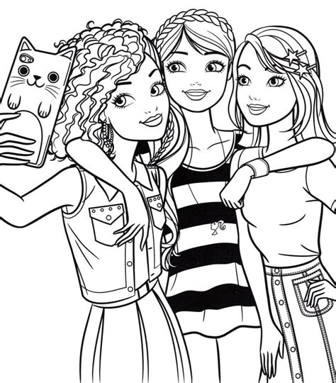 Barbie Coloring Page Print For Girls Coloring Home