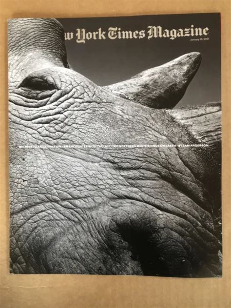 The New York Times Magazine Jan 10 2021 Witnes To An Extinctionwhite Rhino 1250 Picclick