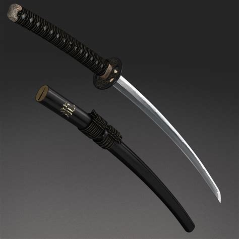 Katana Swords Black 3d Obj