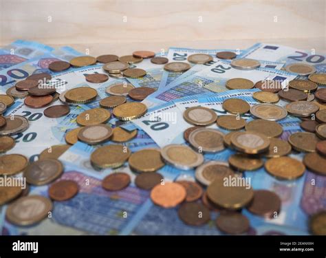 Euro Notes And Coins European Union Stock Photo Alamy