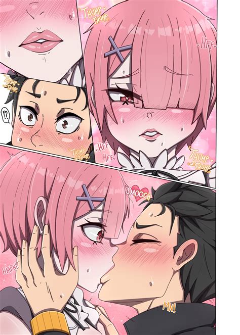Rule 34 Eye Contact Fenqury Kissing Lips Maid Maid Uniform Natsuki