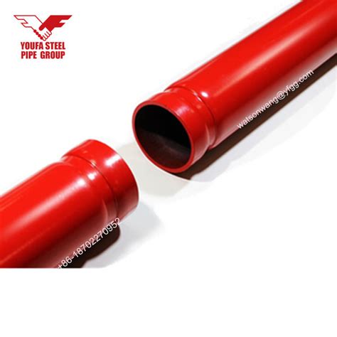 Fire Sprinkler Pipe With Red Color Painted From Youfa Youfa Steel