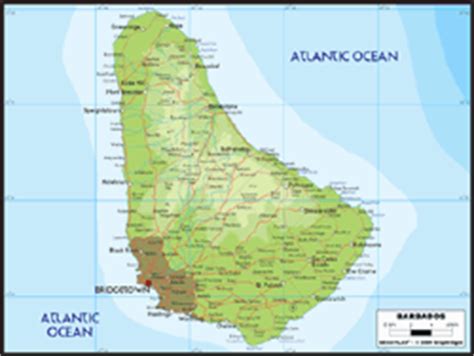 Barbados Topographic Map