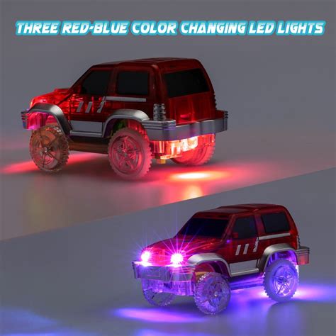 Flashing Led Car For Magic Track Light Up Race Cars Roller Glowing Race