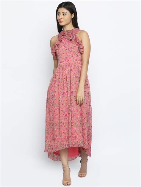Buy Online Ruffle Detail Floral Maxi Dress From Western Wear For Women By Isu For ₹1299 At 41