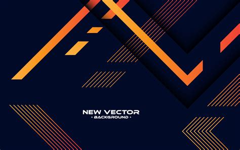 Minimal Geometric Background Dynamic Dark Blue Shapes Composition With