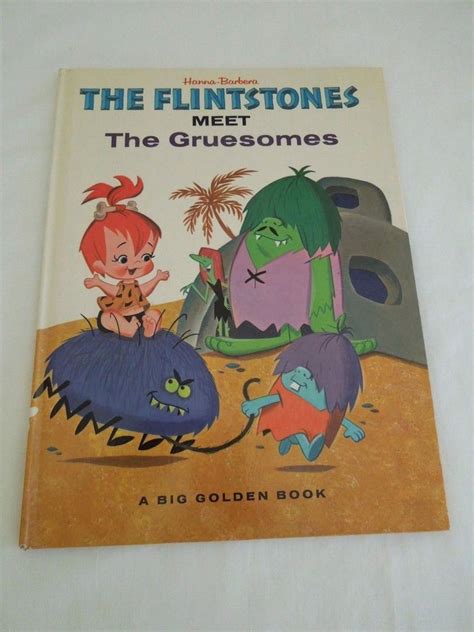 Hanna Barbera The Flintstones Meet The Gruesomes Big Golden Book 1965