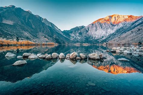 Sunrise Above Convict Lake In The Sierra Nevada Mountains Sierra