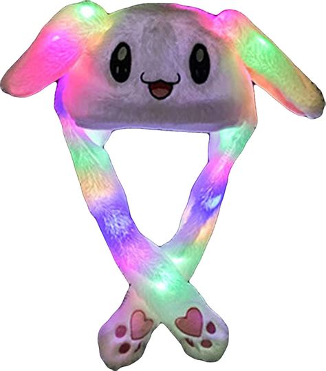 Led Glowing Plush Moving Rabbit Hat Dancing Bunny Ears
