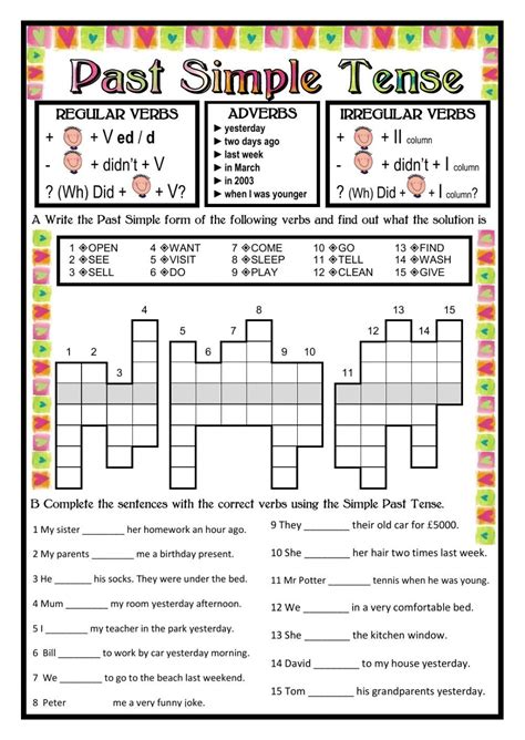 Ejercicio Interactivo De Past Simple Tense Riset Riset