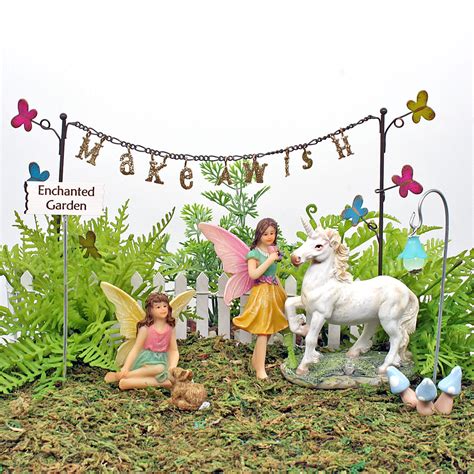 Make A Wish T Set Fairy Garden Accessory