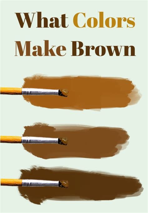 What Colors Make Brown How To Mix Brown The Right Way