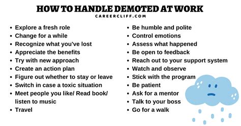 16 Steps On How To Handle Demoted At Work Careercliff