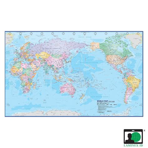 World Map Classic Huge Large Laminated Wall Map Poste