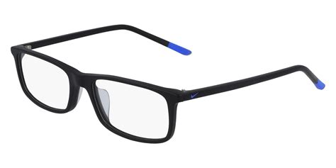 nike 7252 full rim rectangle matte black eyeglasses
