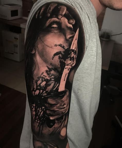 Tattoo Artist Damon Holleis Color And Black And Grey Portrait Tattoo