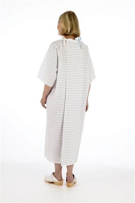 Unisex Nhs Wrap Over White Hospital Patient Gown Reusable Night Dress