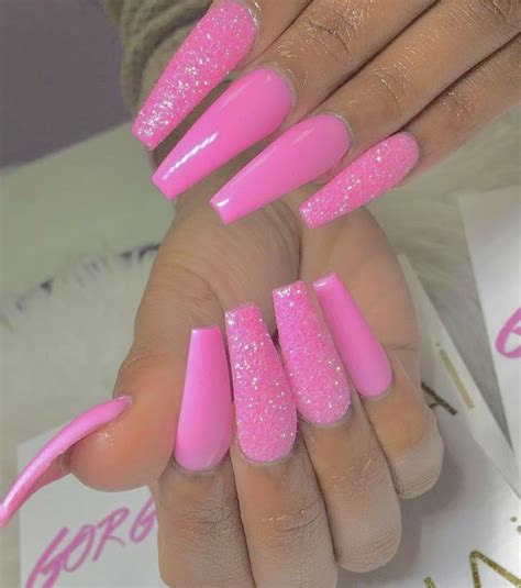 Truubeautys 💧 Barbie Pink Nails Pink Acrylic Nails Pink Nails