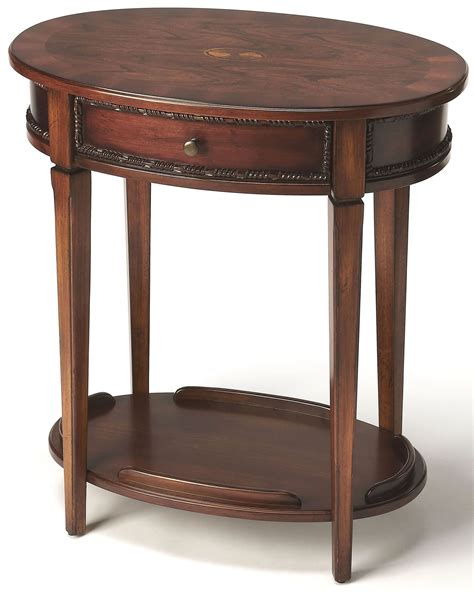 Adelaide Antique Cherry Oval Side Table 3425011 Butler