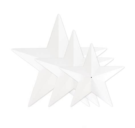 Plastic 3d Star — Set Of 3 Star Wall Decor For Sale Henta Products