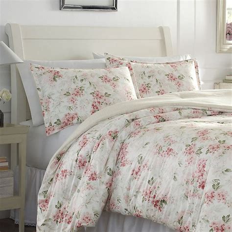 Laura Ashley Lifestyles Wisteria Floral Comforter Set Pink Comforter Floral Comforter Sets