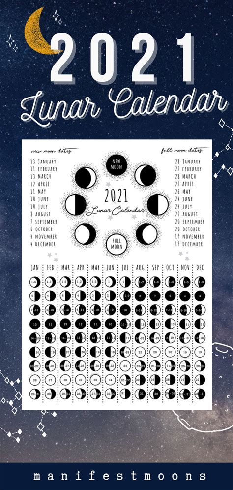 October Moon Phase 2021 Calendar Printables Free Blank