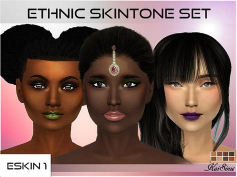 The Sims Resource Ethnic Skintone Eskin Set 1