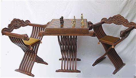 Bigchairchessclub is ranked 303,465 in the united states. Italian Hand Carved Folding Chess Table and Chairs | Chess ...