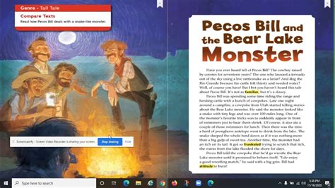 Pecos Bill And The Bear Lake Monster Youtube