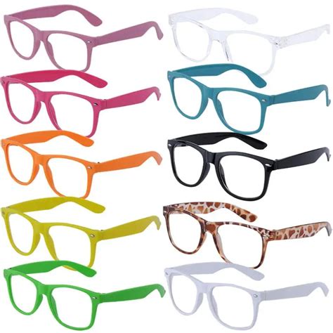 Fashion Candy Color Glasses Unisex Clear Lens Sunglasses Nerd Geek Glasses Various Colors In