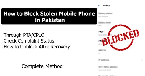 how to block stolen mobile in pakistan 2022 pta cplc
