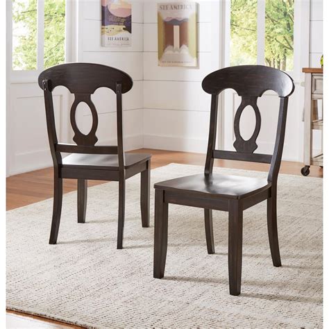 Safavieh Riley Black Wood Dining Chair Set Of 2 Amh8500b Set2 The