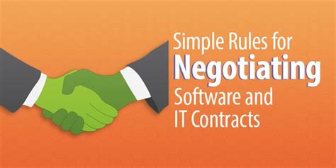 5 Simple Rules For Negotiating Software And It Contracts Negotiation