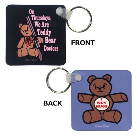 Supernatural Double Sided Square Keychain Teddy Bears